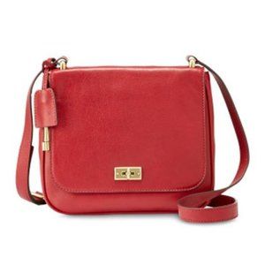Fossil Memoir Novella Flap Crossbody Red